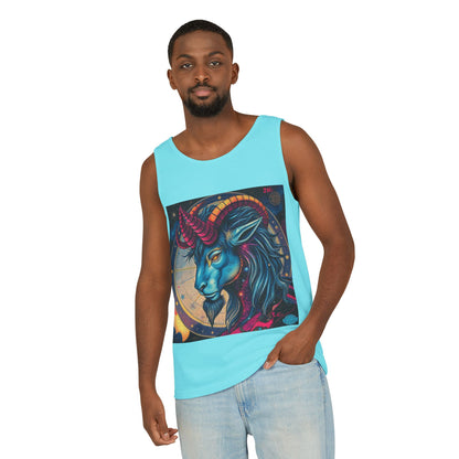 Unisex Garment-Dyed, Tank Top, Capricorn, Pop Art, 100% US cotton