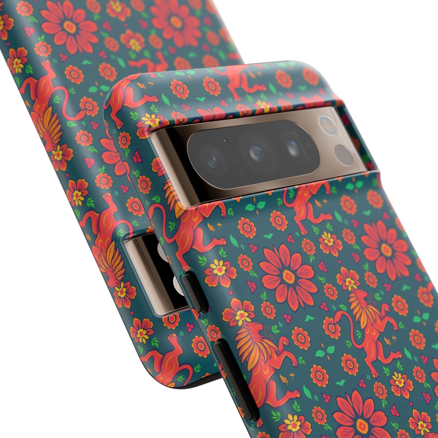 Tough Cases, Leo, Zodiac v2, Flower Pattern