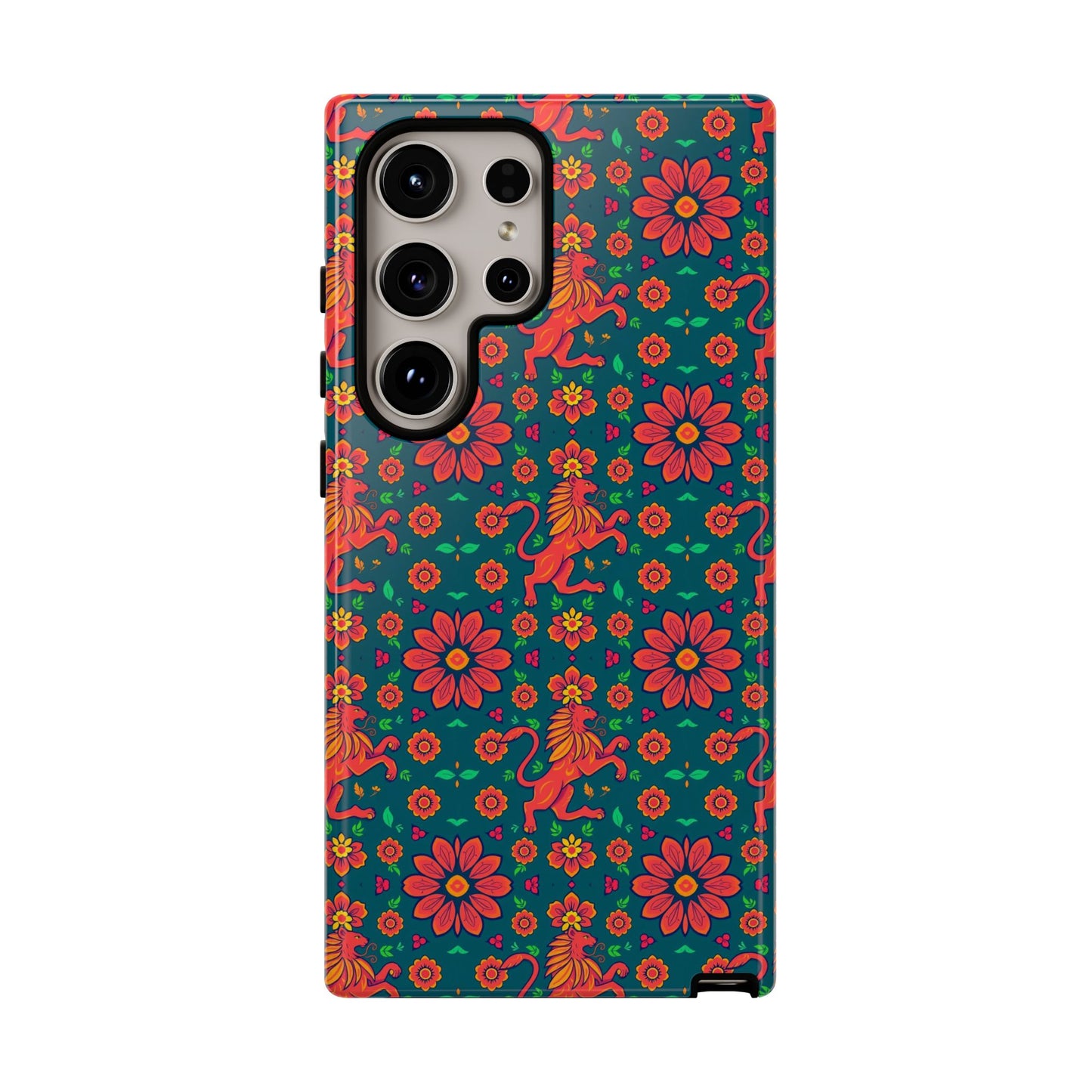 Tough Cases, Leo, Zodiac v2, Flower Pattern