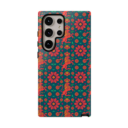 Tough Cases, Leo, Zodiac v2, Flower Pattern