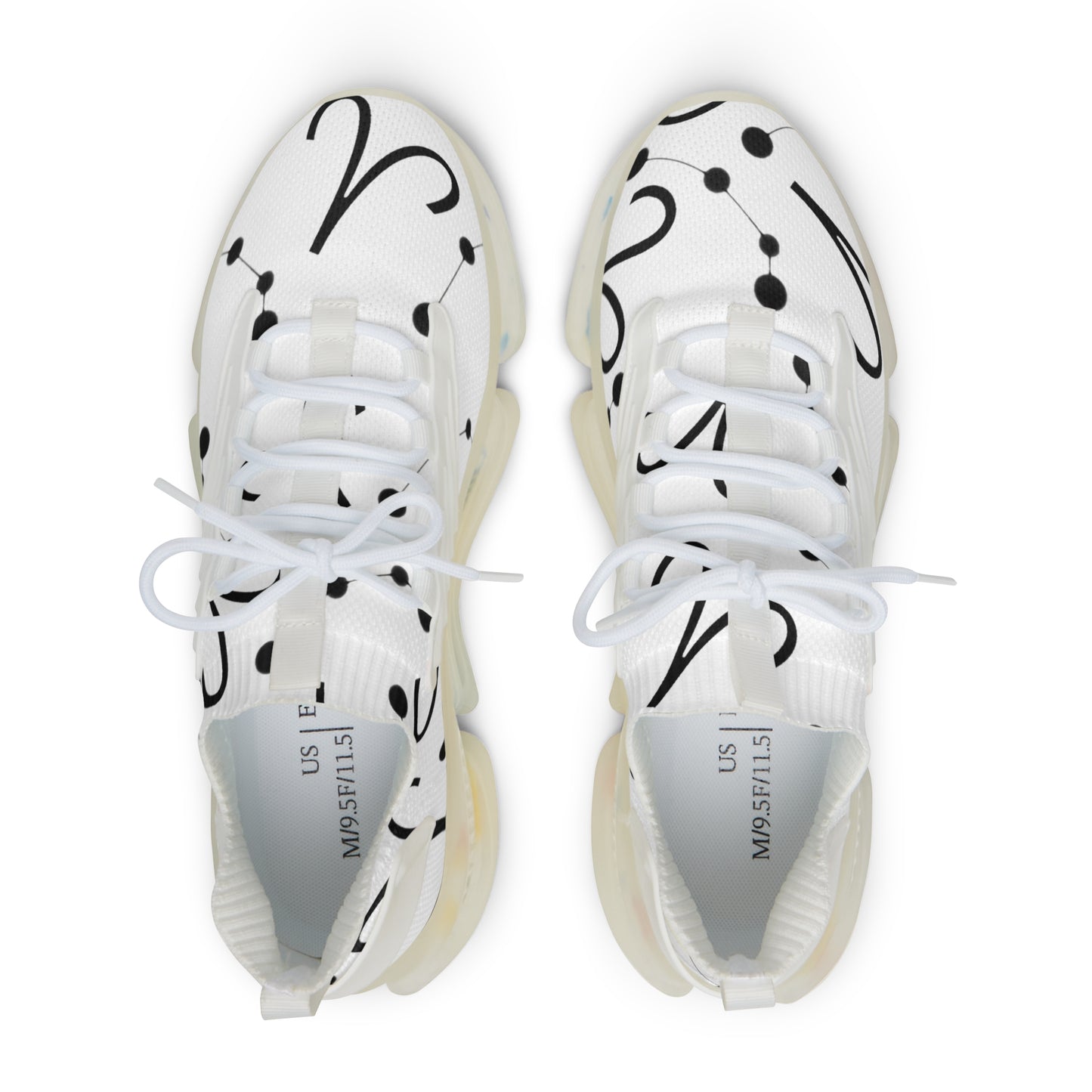 Men's Mesh Sneakers, Aries Zodiac Sign, all over print