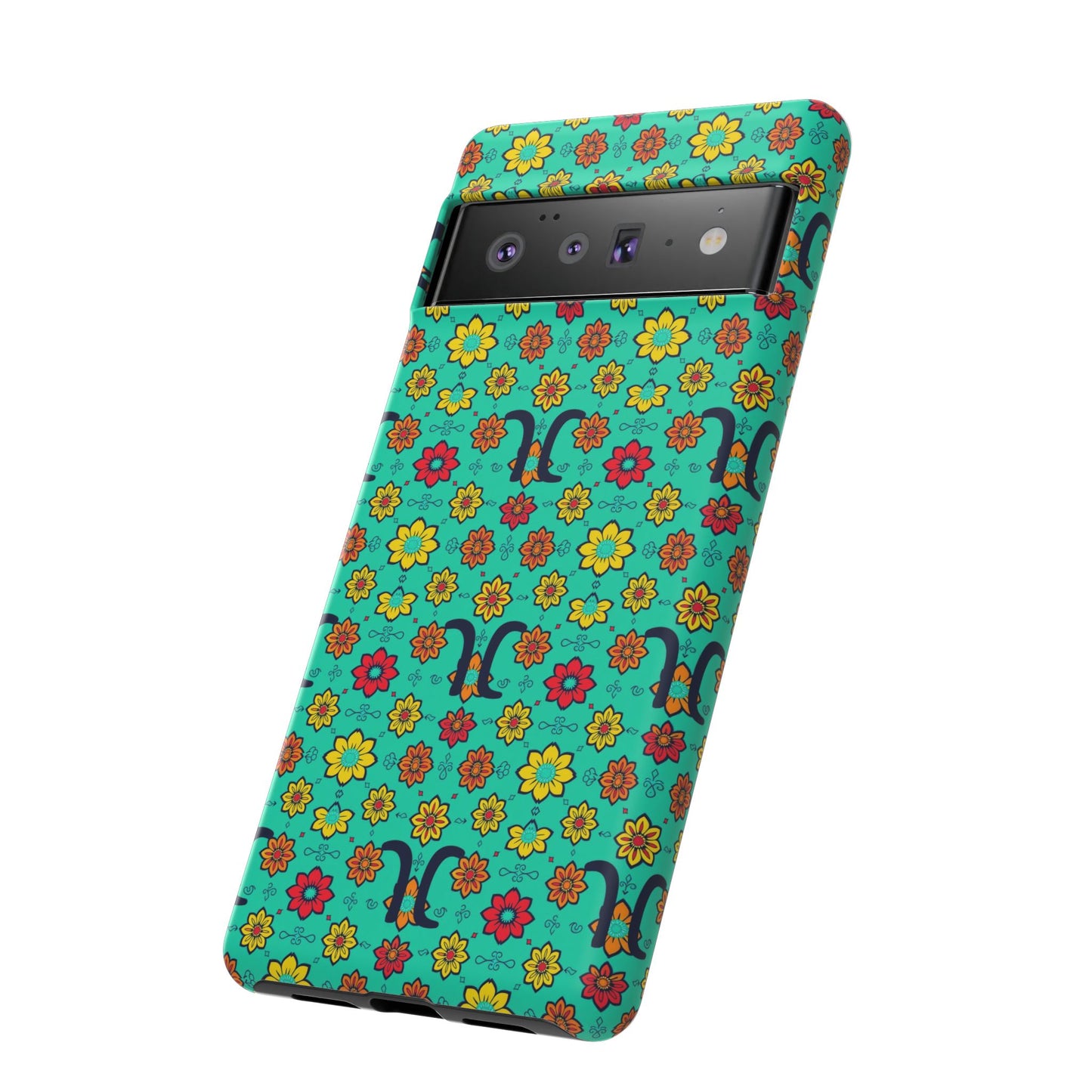 Tough Cases, Aquarius, Zodiac v2, Flower Pattern
