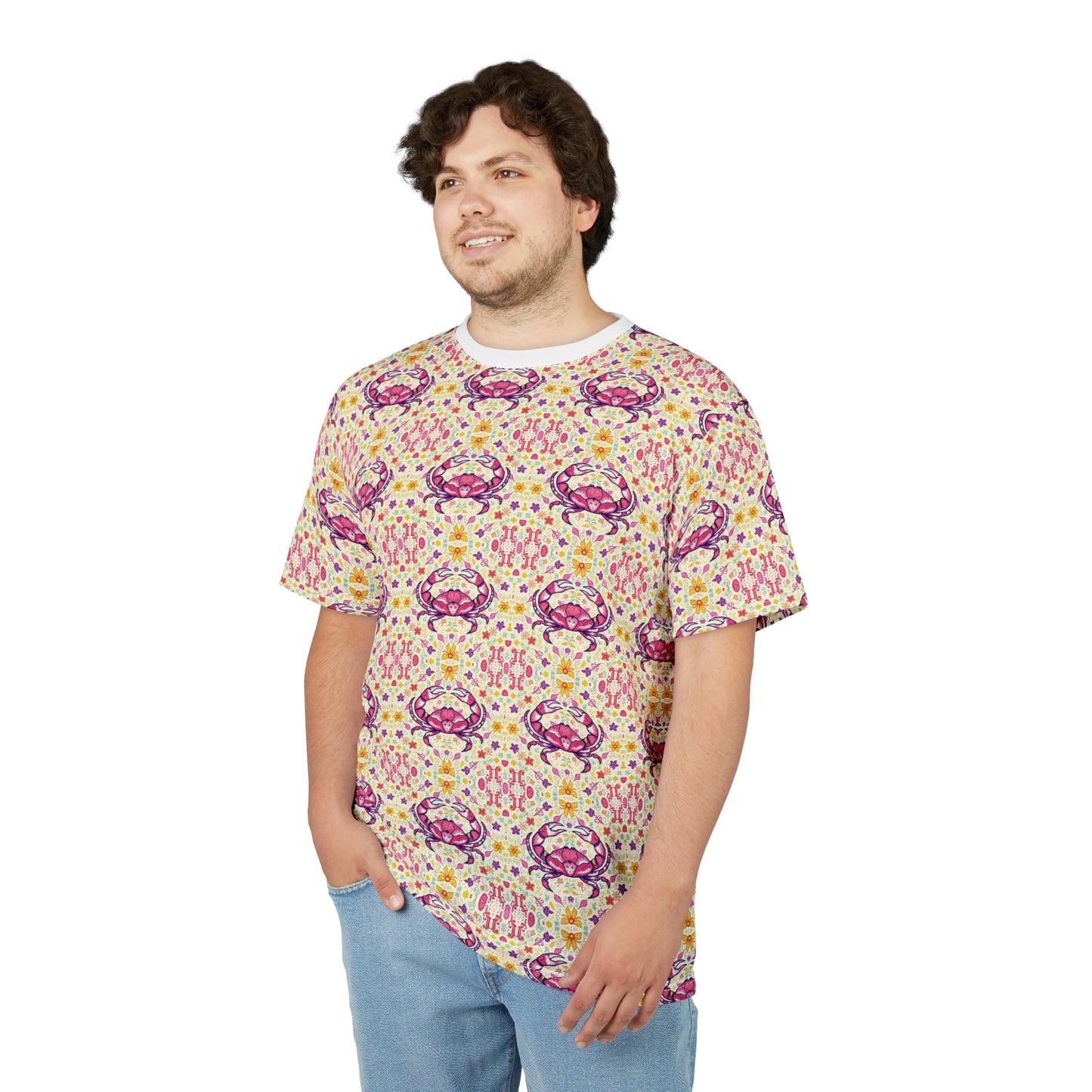 Unisex Cut & Sew T-Shirt, AOP, Cancer, Zodiac, Pattern