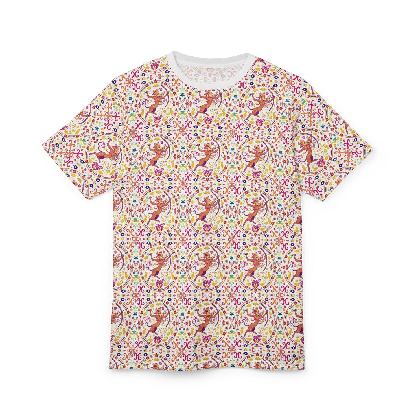 Unisex Cut & Sew T-Shirt, AOP, Sagittarius, Zodiac, Pattern