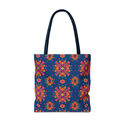Tote Bag (AOP), Gemini, Zodiac v2, Flower Pattern