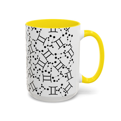 Accent Coffee Mug with the Gemini sign (11, 15oz)