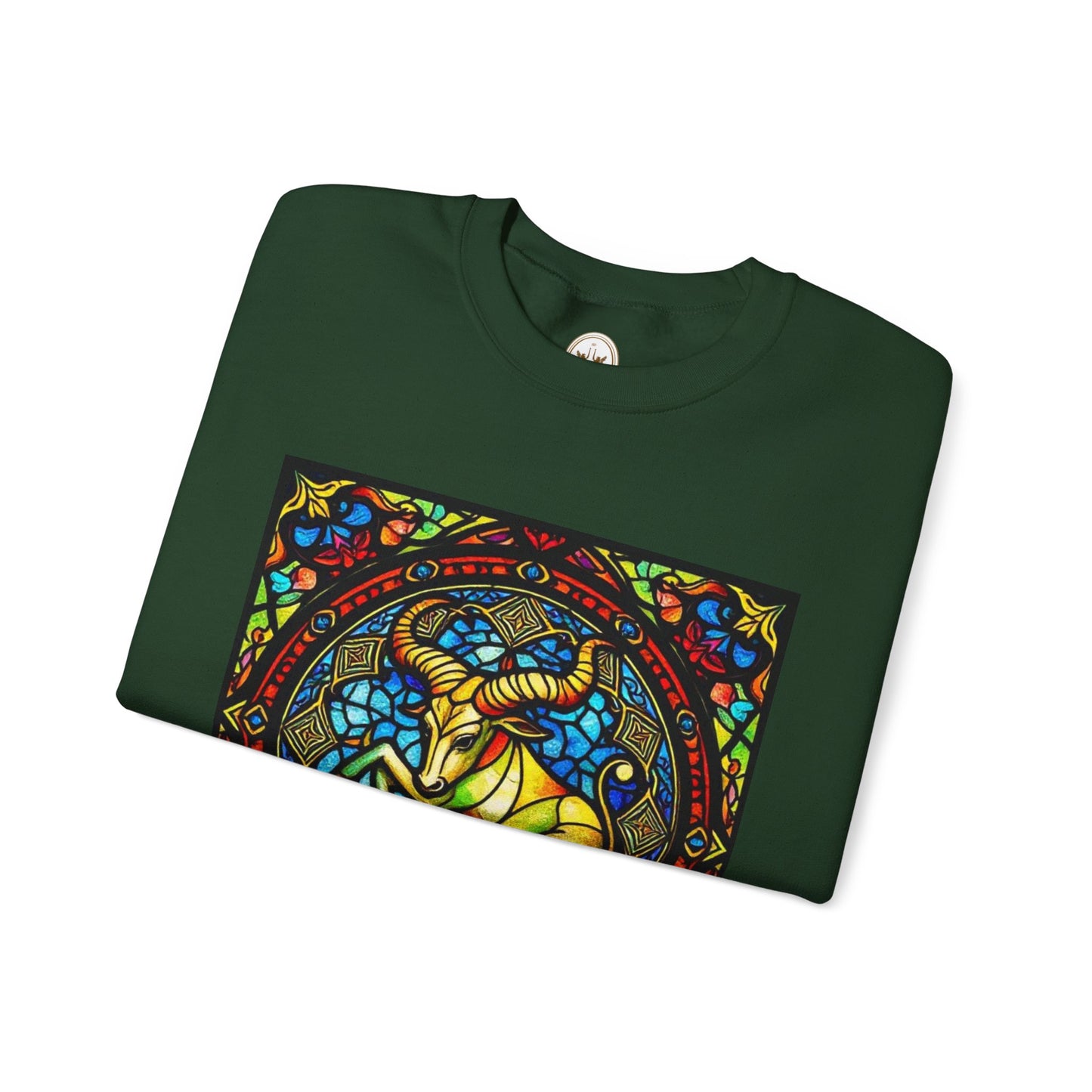 Unisex Heavy Blend™ Crewneck Sweatshirt, Glass, Taurus Zodiac Design