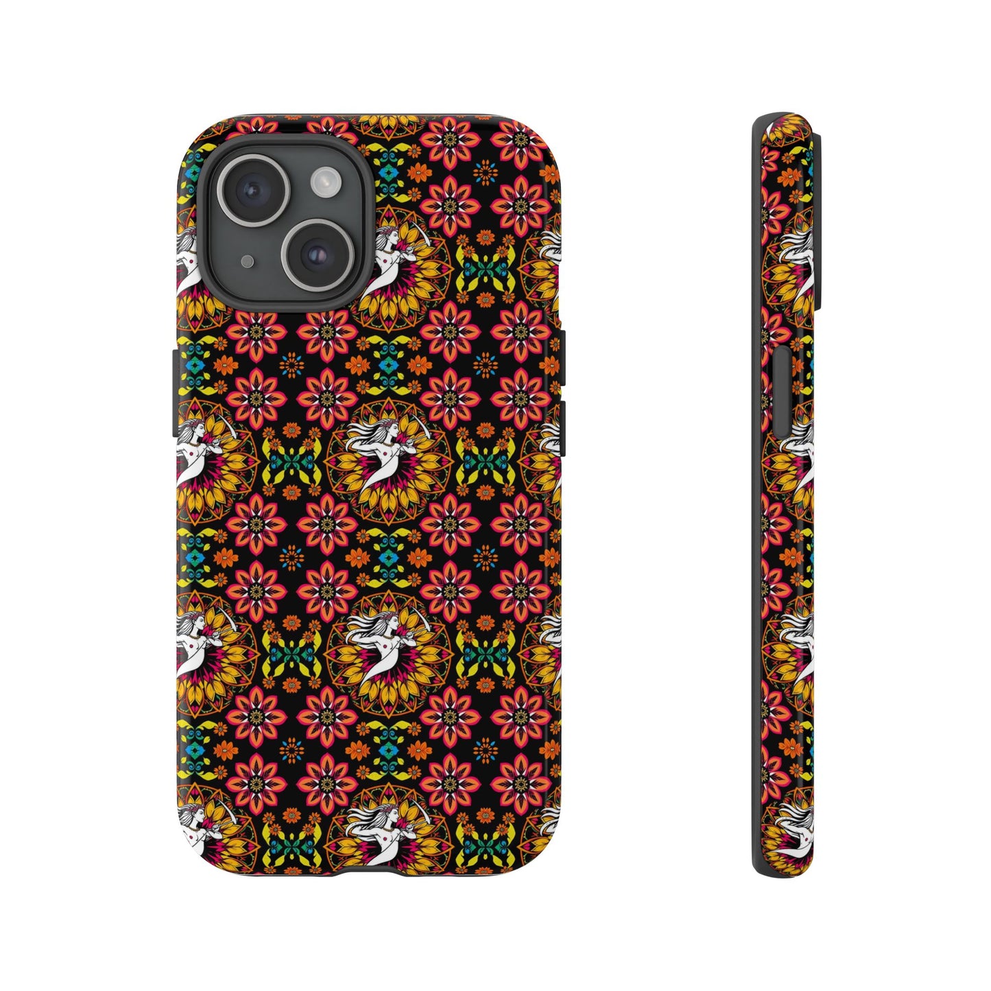 Tough Cases, Sagittarius, Zodiac v2, Flower Pattern