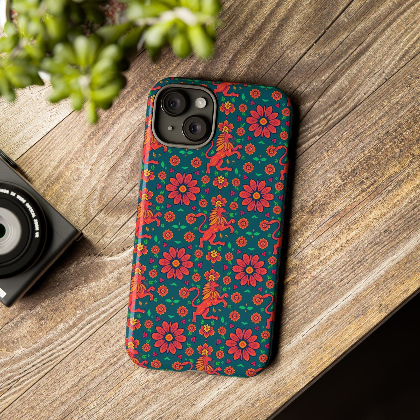 Tough Cases, Leo, Zodiac v2, Flower Pattern
