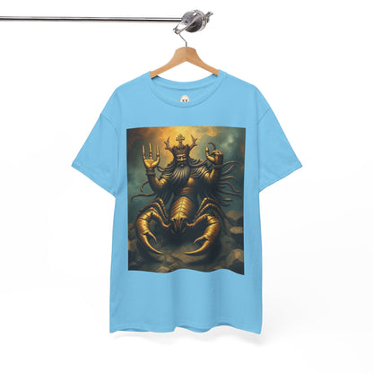 Unisex Heavy Cotton T-Shirt, Desert Scorpio King, Zodiac Design