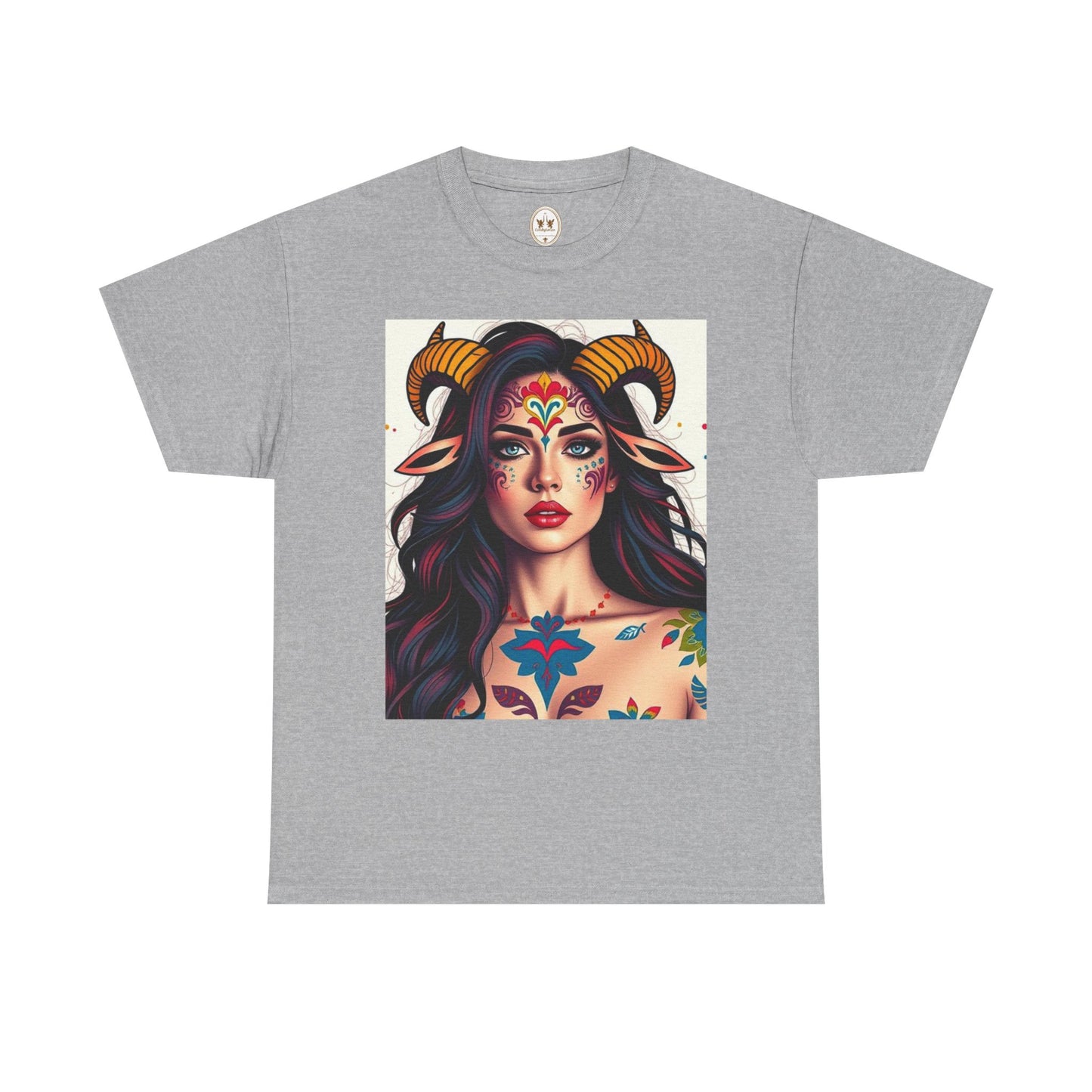 Unisex Heavy Cotton T-Shirt, Taurus, Zodiac v1, Sexy Art