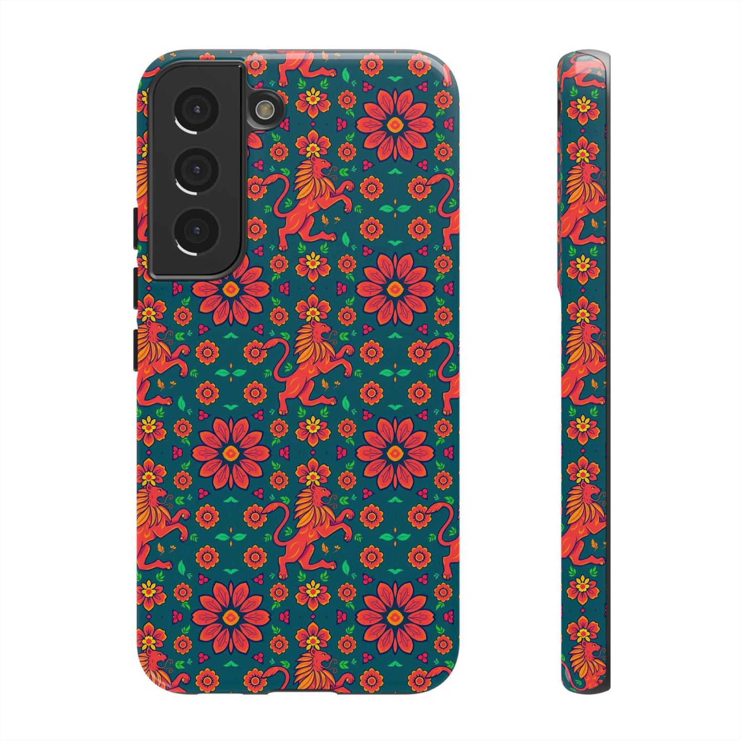 Tough Cases, Leo, Zodiac v2, Flower Pattern