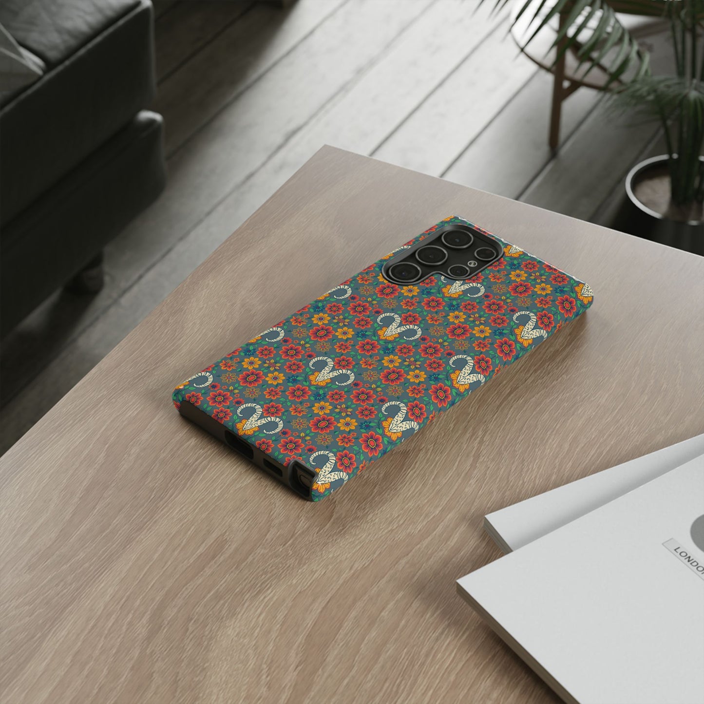 Tough Cases, Aries, Zodiac v3, Flower Pattern