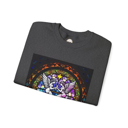 Unisex Heavy Blend™ Crewneck Sweatshirt, Glass 1, Gemini Zodiac Design