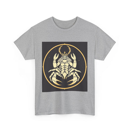 Unisex Heavy Cotton T-Shirt, Scorpio King, Print Art, Zodiac Design