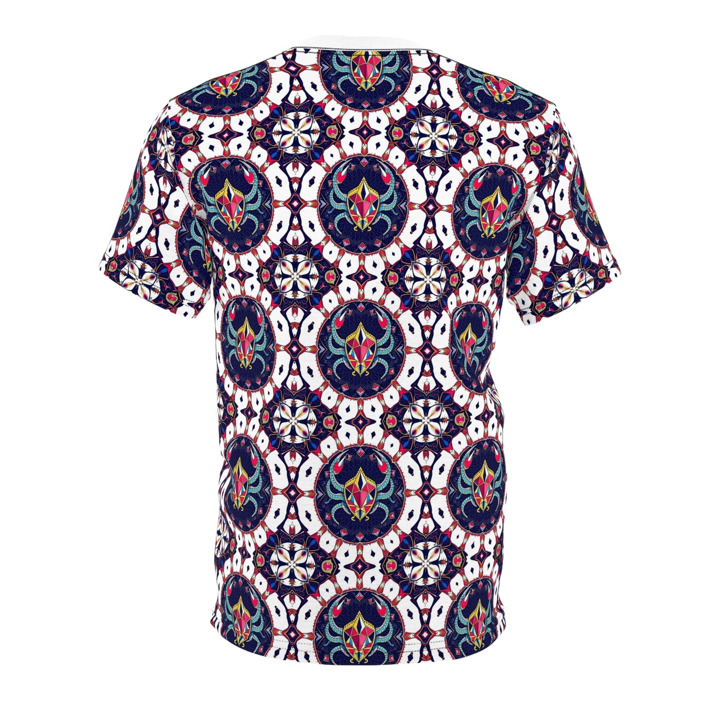 Unisex Cut & Sew T-Shirt, (AOP), Scorpio, Zodiac v4, Jewels Pattern