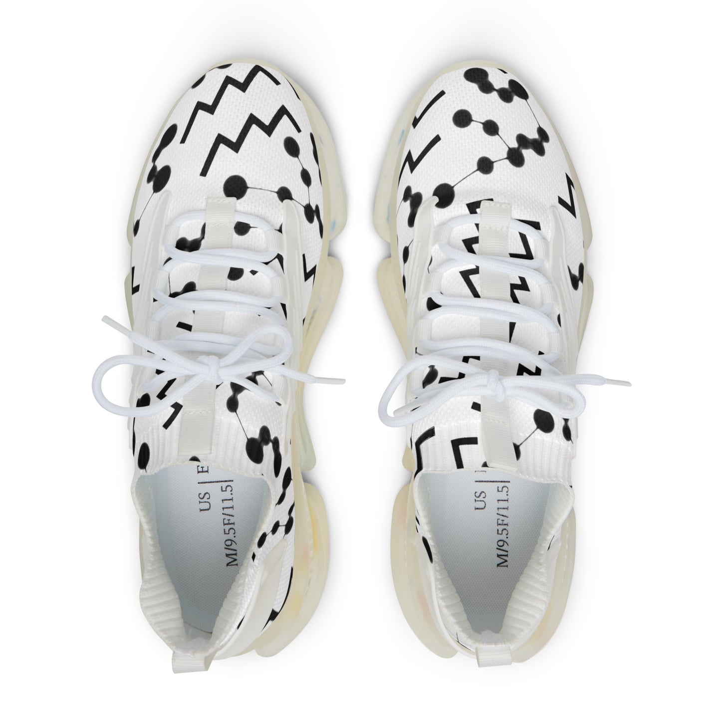 Men's Mesh Sneakers, Aquarius Zodiac Sign, all over print