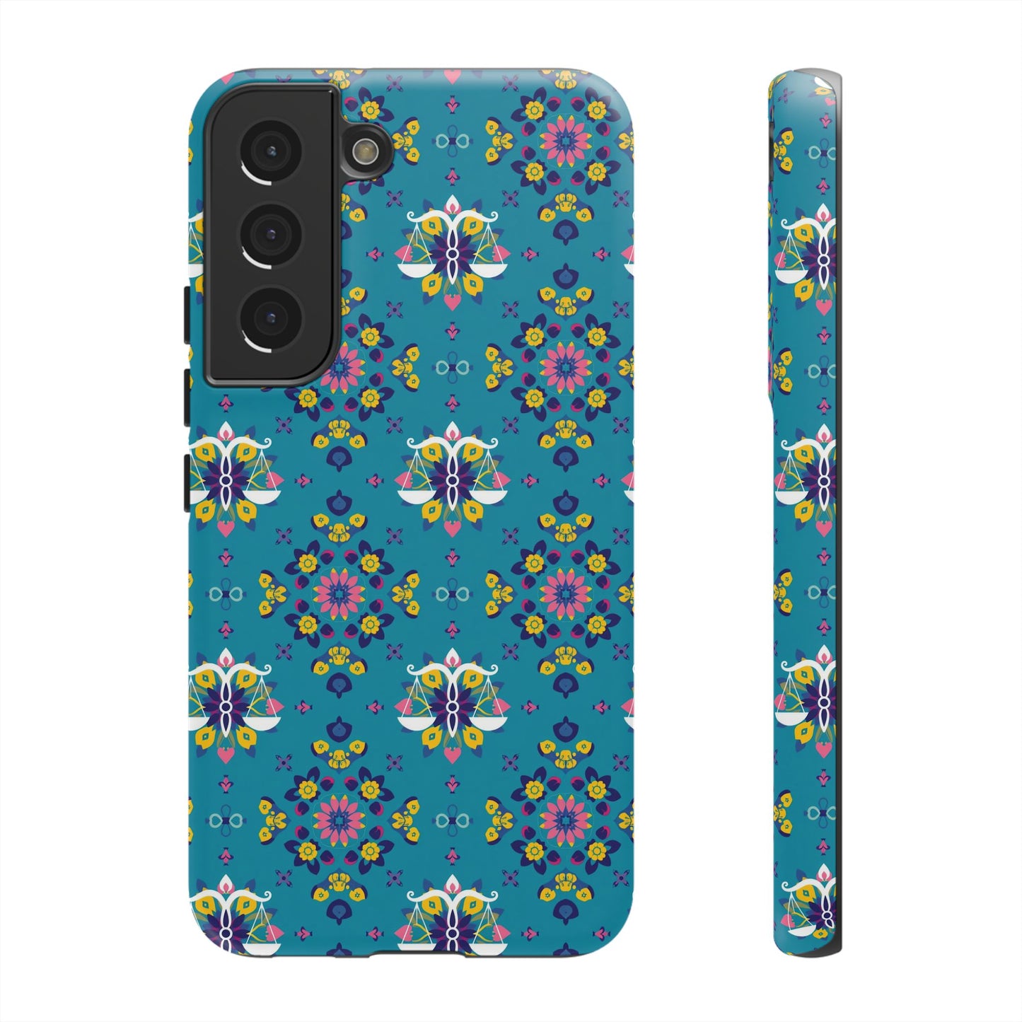 Tough Cases, Libra, Zodiac v2, Flower Pattern