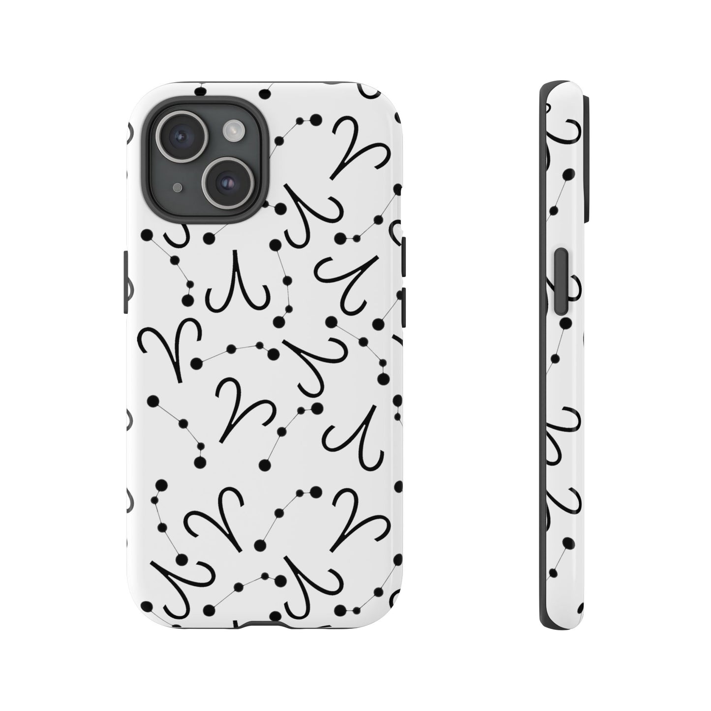 Tough Cases with the Aries Zodiac sign for iPhone, Samsung Galaxy, and Google Pixel devices