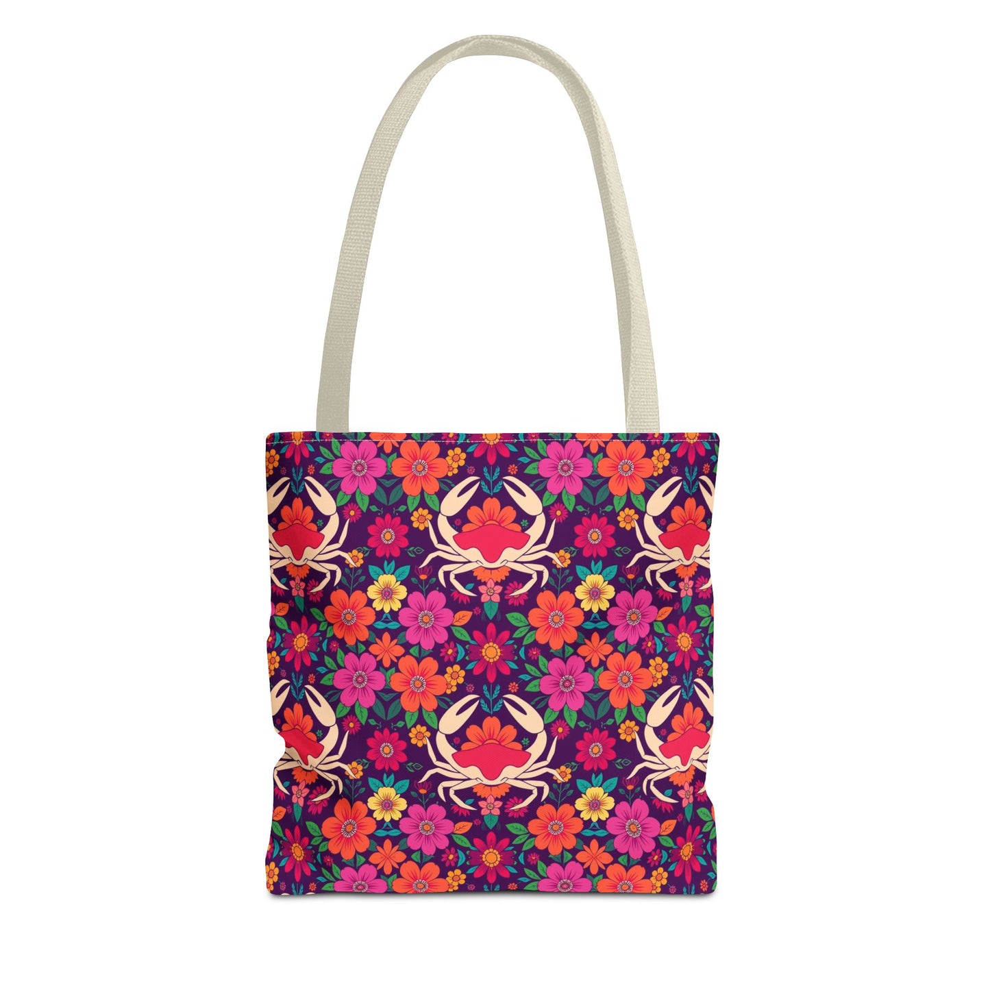 Tote Bag (AOP), Cancer, Zodiac, Flower Pattern