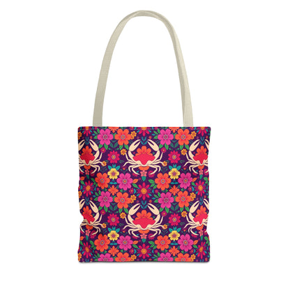 Tote Bag (AOP), Cancer, Zodiac, Flower Pattern