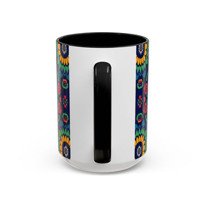 Accent Coffee Mug, Capricorn, Zodiac, Flower Pattern, (11, 15oz)