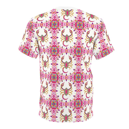 Unisex Cut & Sew T-Shirt, (AOP), Scorpio, Zodiac v3, Jewels Pattern