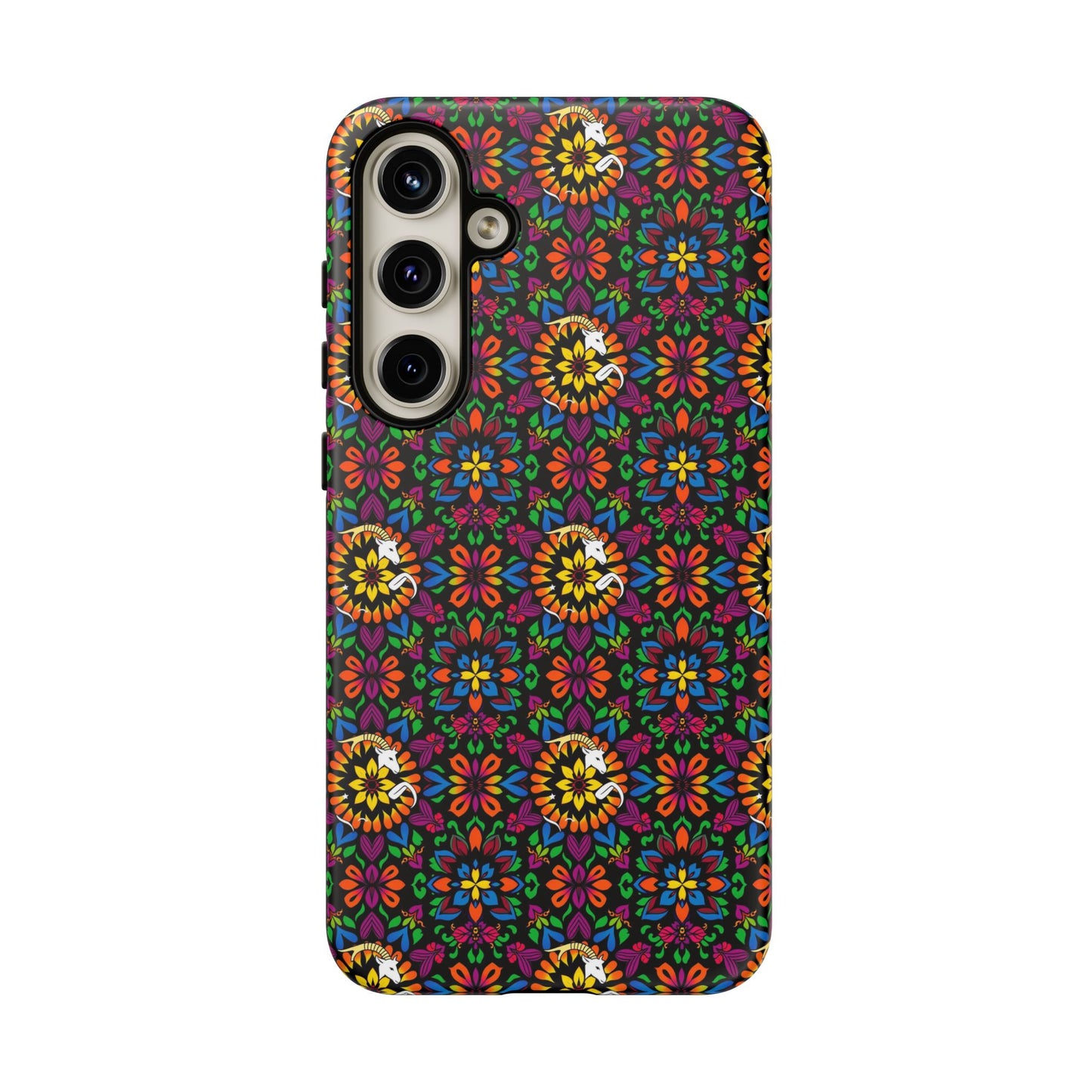 Tough Cases, Capricorn, Zodiac v2, Flower Pattern