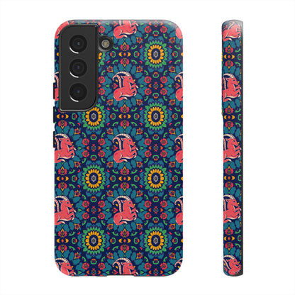 Tough Cases, Capricorn, Zodiac v1, Flower Pattern