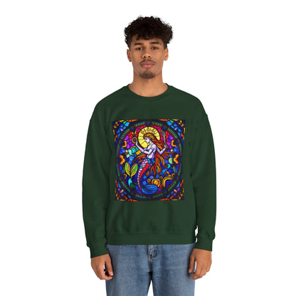 Unisex Heavy Blend™ Crewneck Sweatshirt, Glass 1, Aquarius Zodiac Design