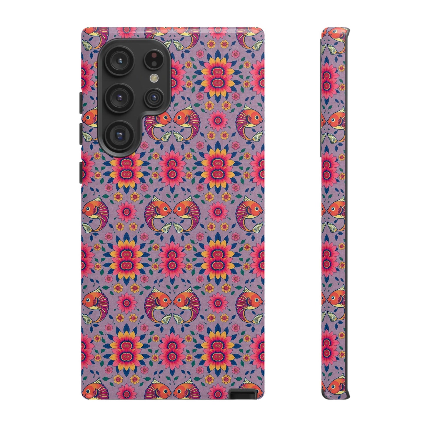 Tough Cases, Pisces, Zodiac v3, Flower Pattern