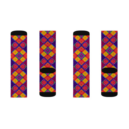 Sublimation Socks, Virgo, Zodiac v1, Shapes Pattern