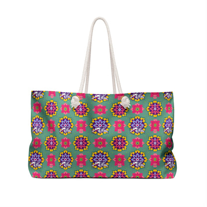 Weekender Bag, Sagittarius, Zodiac v2, Flower Pattern