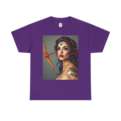 Unisex Heavy Cotton T-Shirt, Sagittarius, Zodiac v2, Sexy Art