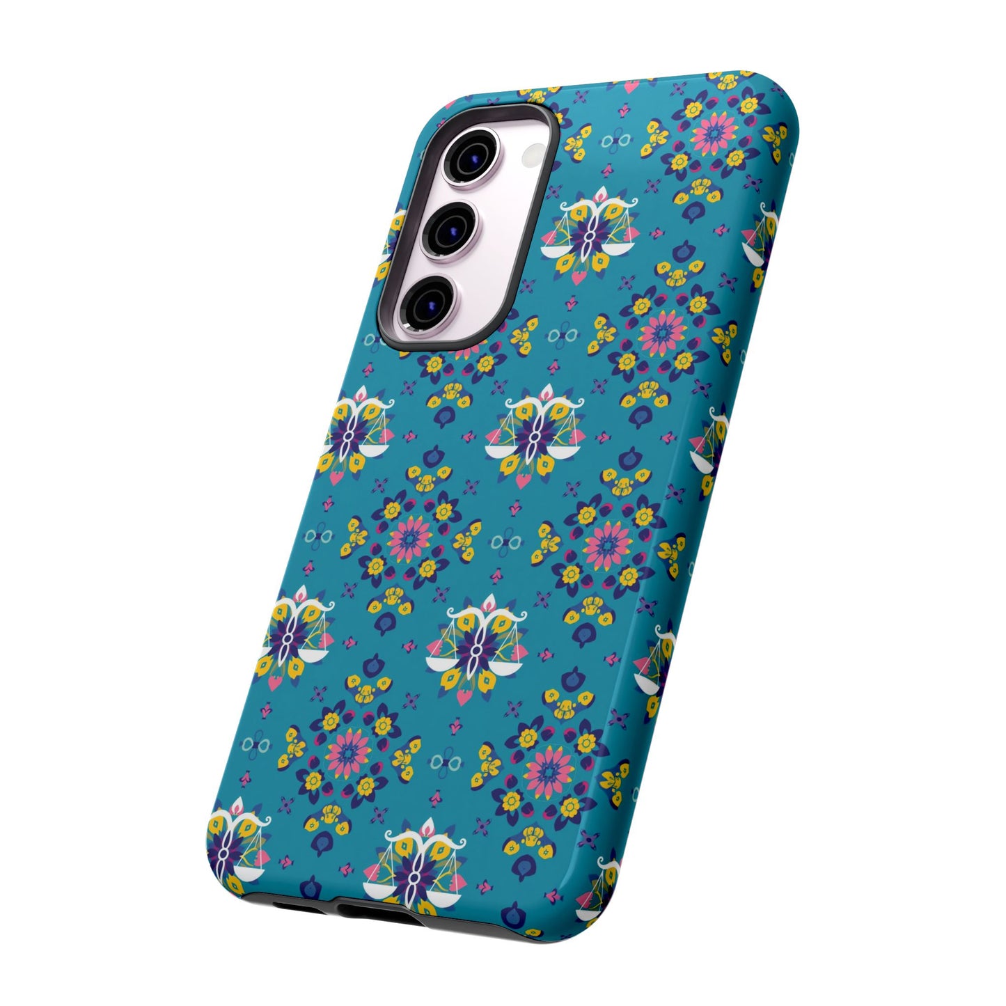 Tough Cases, Libra, Zodiac v2, Flower Pattern