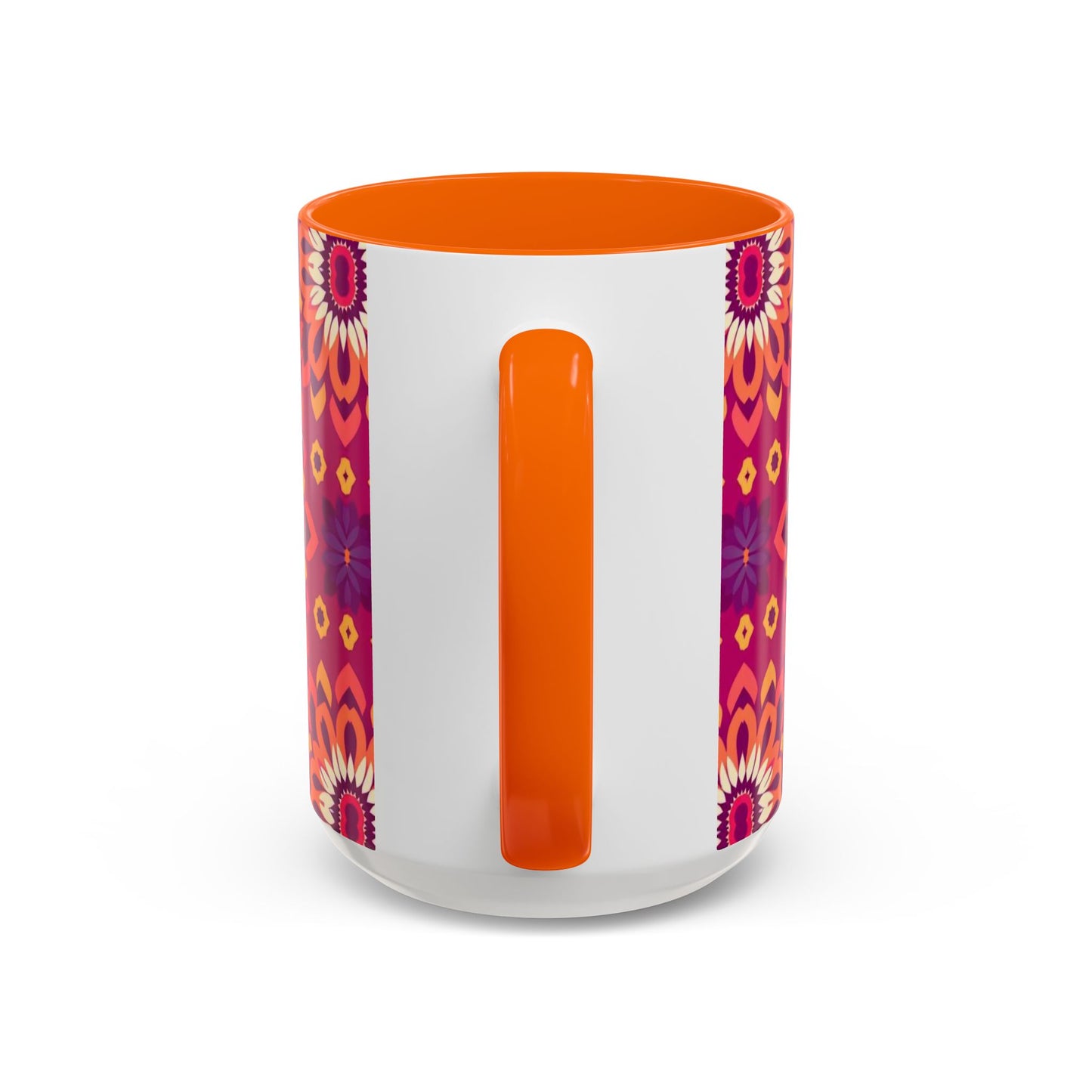 Accent Coffee Mug, Gemini, Zodiac v1, Flower Pattern, (11, 15oz)