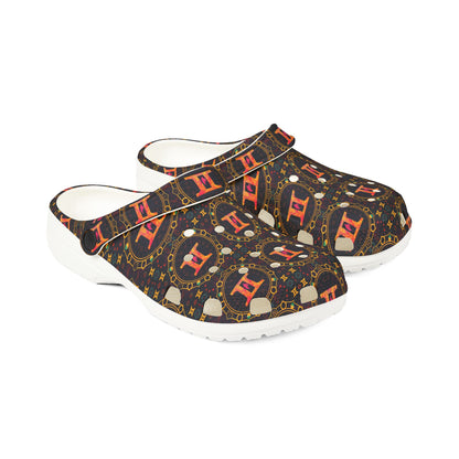 EVA Foam Rubber Shoes, (AOP), Gemini, Zodiac, Pattern