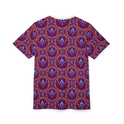 Unisex Cut & Sew T-Shirt, (AOP), Scorpio, Zodiac v1, Jewels Pattern
