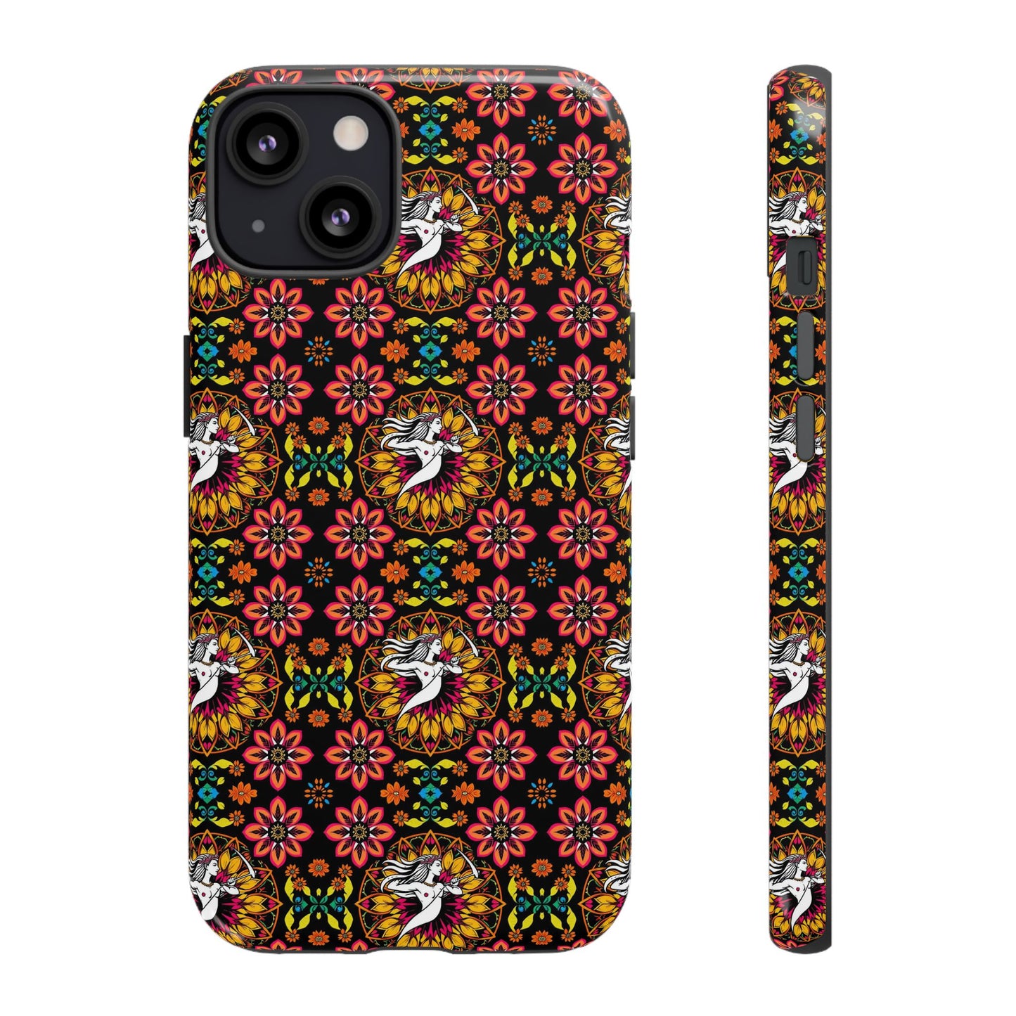 Tough Cases, Sagittarius, Zodiac v2, Flower Pattern