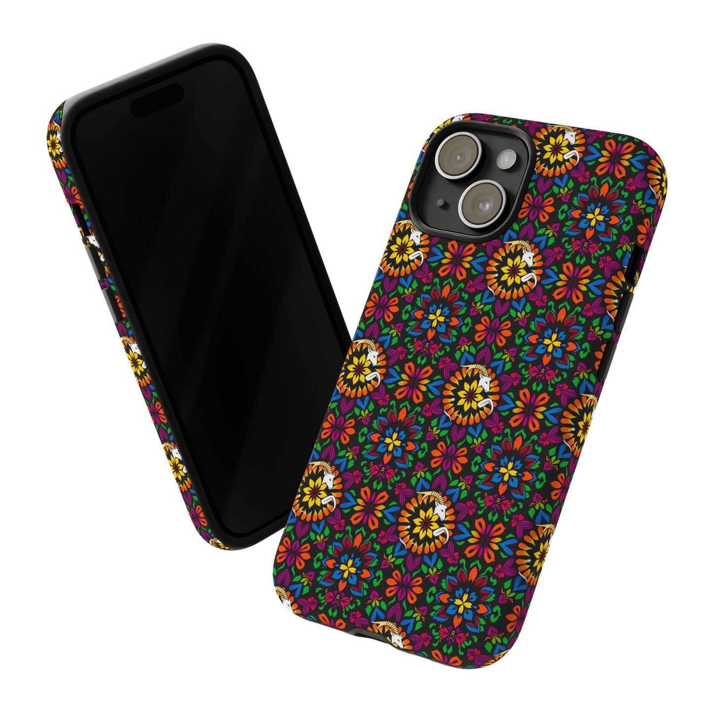 Tough Cases, Capricorn, Zodiac v2, Flower Pattern