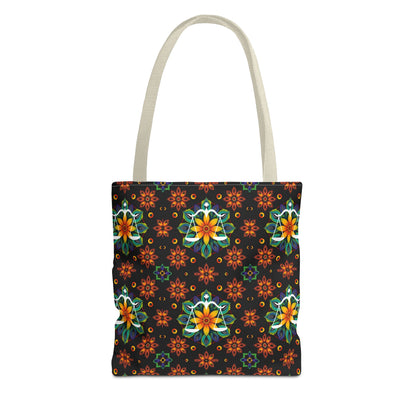 Tote Bag (AOP), Libra, Zodiac v2, Flower Pattern