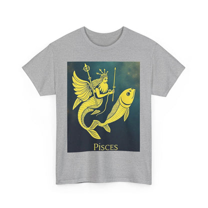 Unisex Heavy Cotton T-Shirt, Pisces Quuen v1, Zodiac Design
