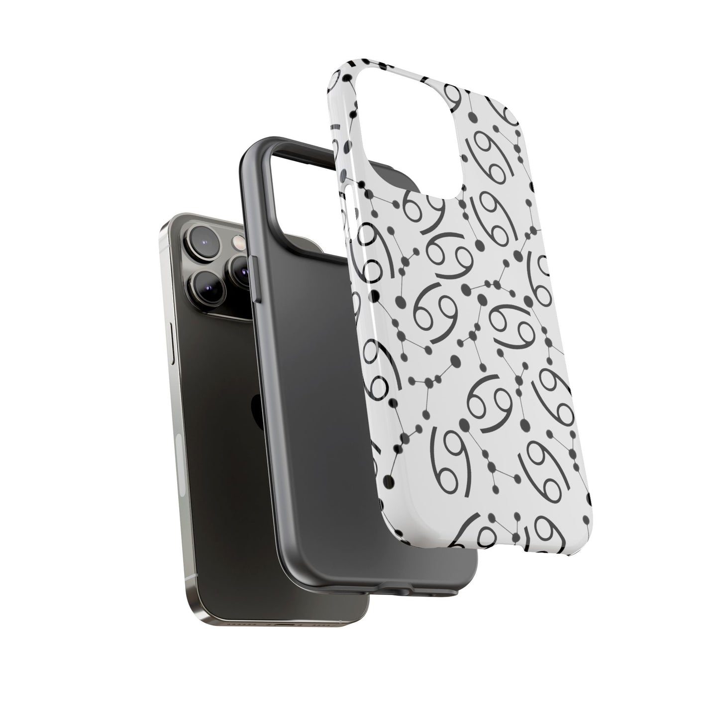 Tough Cases with the Cancer Zodiac sign for iPhone, Samsung Galaxy, and Google Pixel devices