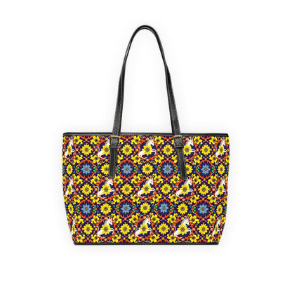 Leather Shoulder Bag, Aquarius, Zodiac, Flower Pattern