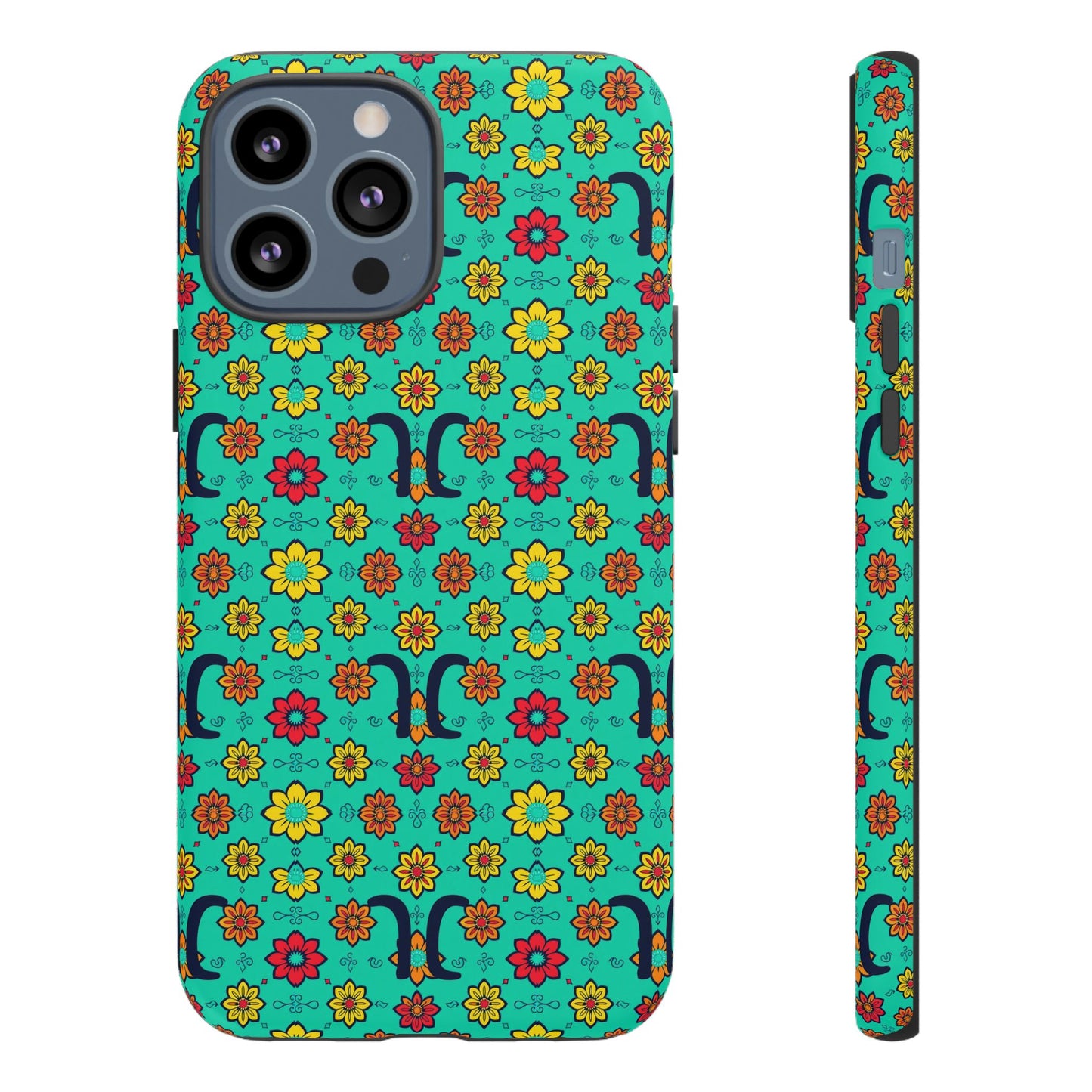 Tough Cases, Aquarius, Zodiac v2, Flower Pattern