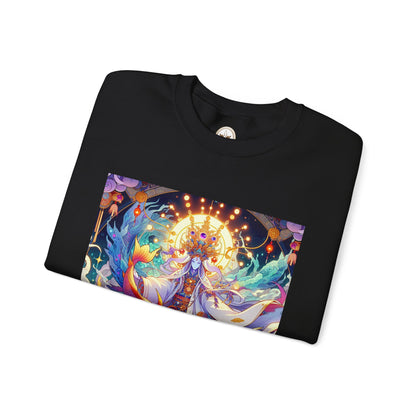 Unisex Heavy Blend™ Crewneck Sweatshirt, Anime Pisces King, Zodiac Design