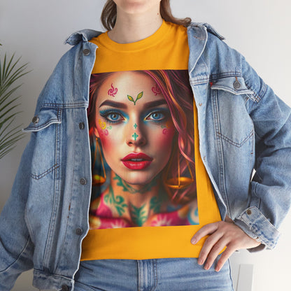 Unisex Heavy Cotton T-Shirt, Libra, Zodiac v1, Sexy Art