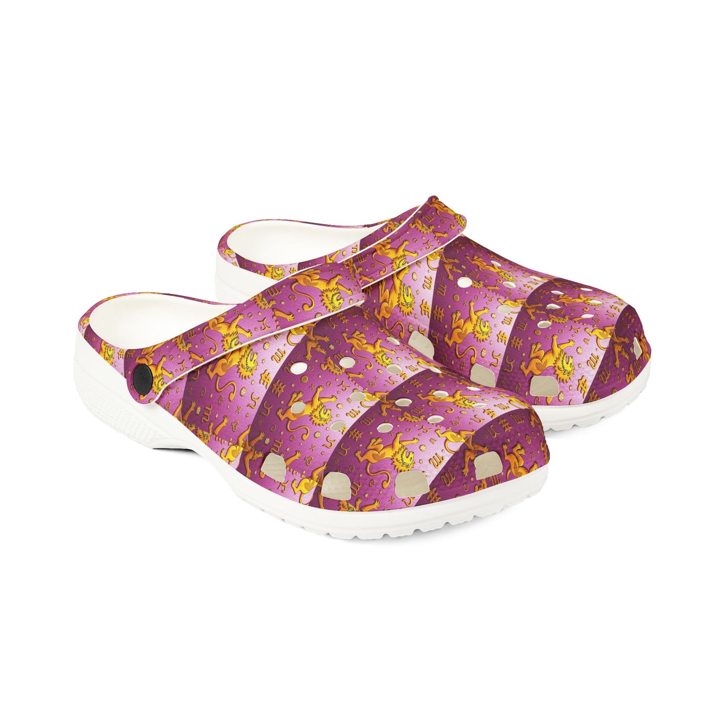 EVA Foam Rubber Shoes, (AOP), Leo, Zodiac v2, Pattern