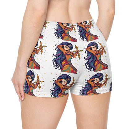Women's Shorts, (AOP), Sagittarius, Zodiac, Sexy Pattern