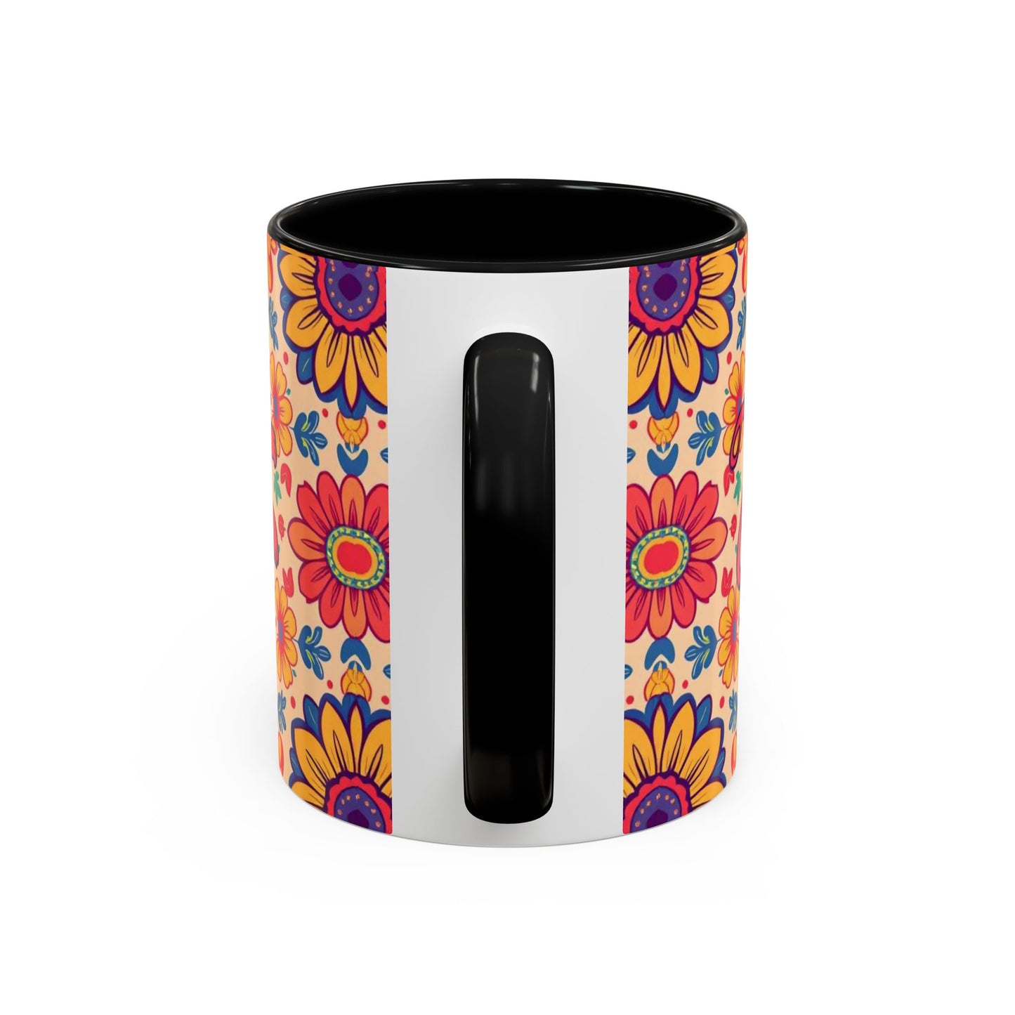Accent Coffee Mug, Leo, Zodiac, Flower Pattern, (11, 15oz)